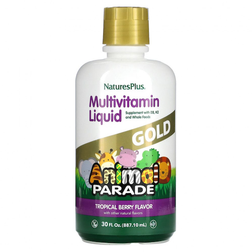 NaturesPlus, Source of Life, Animal Parade, Gold Liquid, мультивитамины для детей в жидкой форме, вкус тропических ягод, 887,10 мл (30 жидк. унций) #1