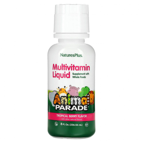 NaturesPlus, Source of Life, Animal Parade, жидкие мультивитамины для детей, вкус натуральных тропических ягод, 236,56 мл (8 жидк. унций) #1