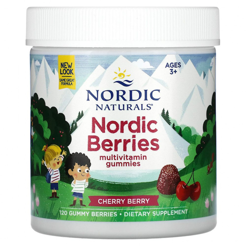 Nordic Naturals, Мультивитаминный комплекс 'Северные ягоды' с вишневым вкусом, 120 жевательных пастилок в форме ягод #1