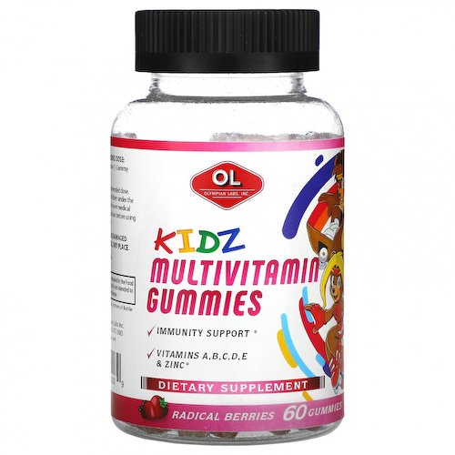 Olympian Labs, Kidz Multivitamin Gummies, Радикальные ягоды, 60 жевательных конфет #1