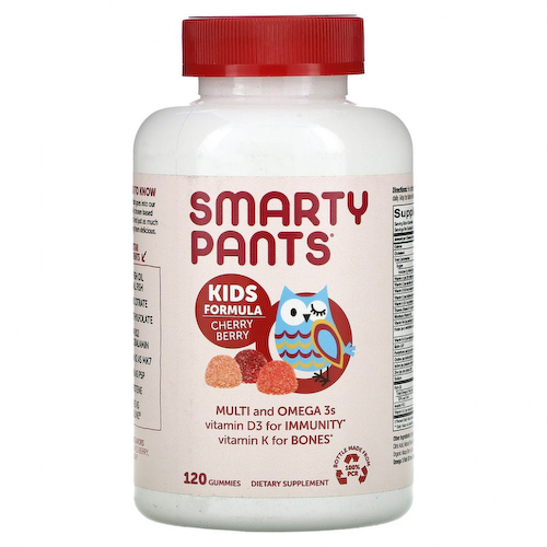 SmartyPants, формула для детей, мультивитамины и омега-3, вишня, 120 жевательных таблеток #1