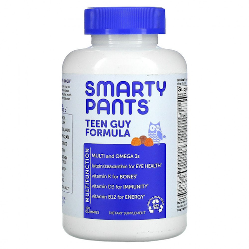 SmartyPants, мультивитамины для мальчиков-подростков, лимон и лайм, вишня, апельсин, 120 жевательных таблеток #1