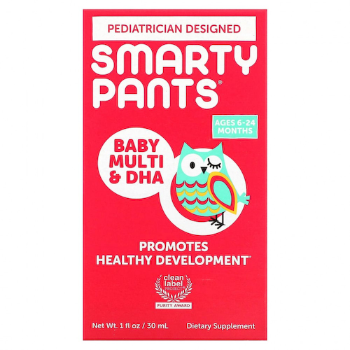 SmartyPants, мультивитамины для малышей с ДГК, от 6–24 месяцев, 30 мл (1 жидк. унция) #1