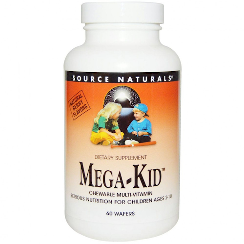 Source Naturals, Mega-Kid, жевательные мультивитамины с натуральным ягодным вкусом, 60 пастилок #1