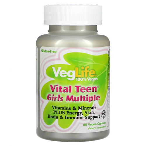 VegLife, Vital Teen Girls Multiple, 60 веганских капсул #1