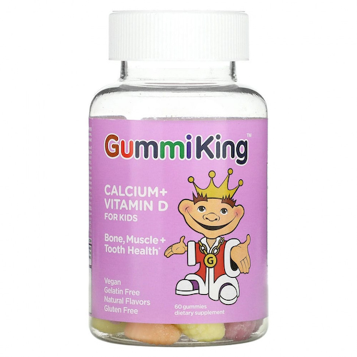 GummiKing, кальций и витамин D для детей, 60 жевательных мармеладок #1