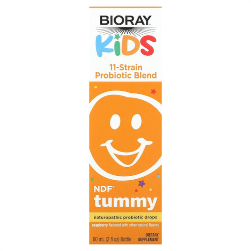 Bioray, Kids, NDF Tummy, смесь из 11 штаммов пробиотиков, со вкусом малины, 60 мл (2 жидк. унции) #1