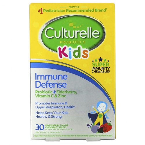 Culturelle, для детей, пробиотики, защита иммунитета, смесь ягод, 30 жевательных таблеток #1
