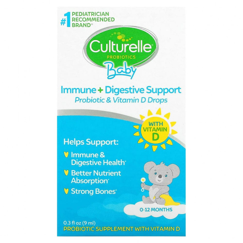 Culturelle, Пробиотики, для детей, «Рост и развитие», пробиотики + витамин D в виде капель, от рождения до 12 месяцев, 9 мл, (30 жидк. унций) #1