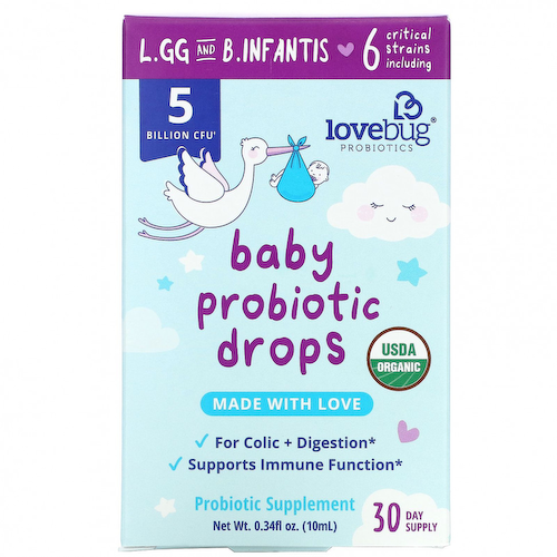 LoveBug Probiotics, пробиотик для детей, в жидкой форме, 5 млрд КОЕ, 10 мл (0,34 жидк. унции) #1