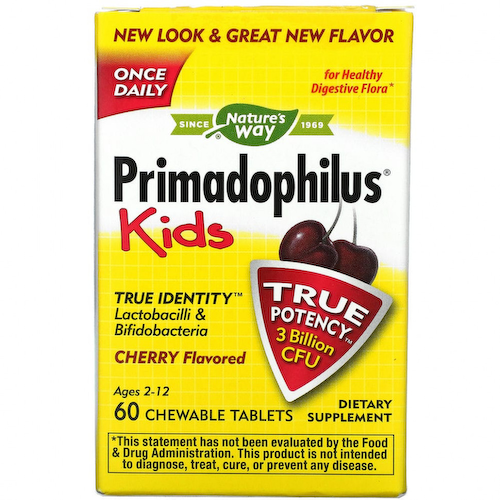 Nature's Way, Primadophilus для детей со вкусом вишни, 60 жевательных таблеток #1