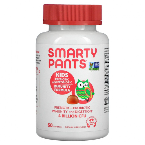 SmartyPants, пребиотики и пробиотики для детей, поддержка иммунитета, со вкусом клубничного крема, 2 млрд КОЕ, 60 жевательных таблеток #1