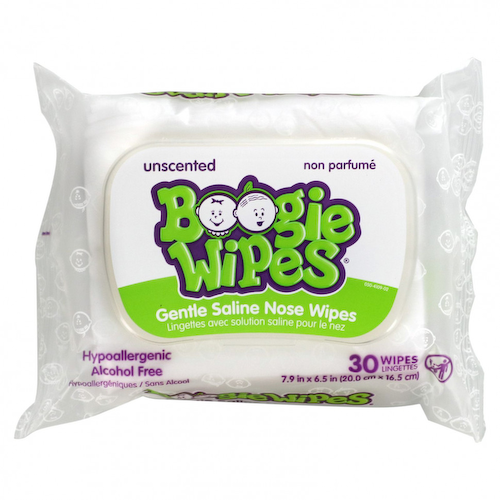 Boogie Wipes, Салфетки для носа с мягким солевым покрытием, без запаха, 30 салфеток #1