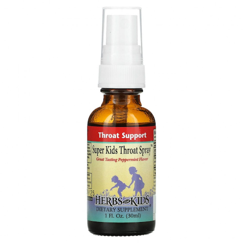 Herbs for Kids, Детский спрей для горла Super Kids Throat Spray со вкусом перечной мяты, 30 мл (1 жидкая унция) #1