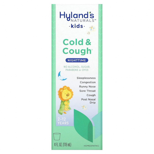 Hyland's, 4 Kids, средство от насморка и кашля для детей, для приема вечером, от 2 до 12 лет, 118 мл (4 жидк. унций) #1
