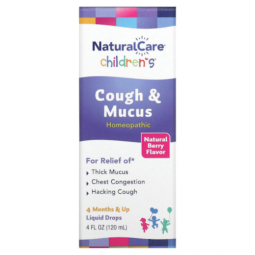NatraBio, Children's Cough & Mucus, без спирта, натуральный ягодный вкус, от 4 месяцев, 120 мл (4 жидк. унции) #1