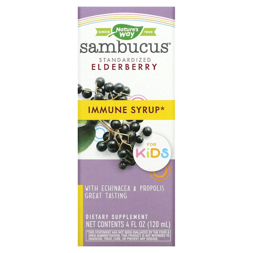 Nature's Way, Sambucus для детей, стандартизированный экстракт бузины, сироп для укрепления иммунитета, 120 мл (4 жидк. унции) #1