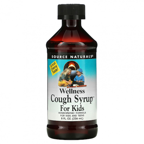 Source Naturals, Микстура от кашля для детей, великолепный вкус вишни, 8 жидких унций (236 мл) #1