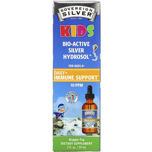 Sovereign Silver, Bio-Active Silver Hydrosol, поддержка иммунитета, для детей от 4 лет, 10 част./млн, 59 мл (2 жидк. унции) #1