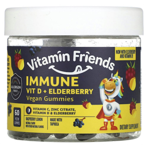 Vitamin Friends, веганские жевательные конфеты с пробиотиками для иммунной системы, апельсин, 60 жевательных конфет с пектином #1