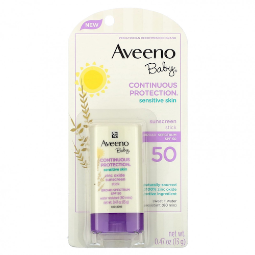 Aveeno, Baby, солнцезащитный стик с оксидом цинка, SPF 50, без отдушек, 13 г (0,47 унции) #1