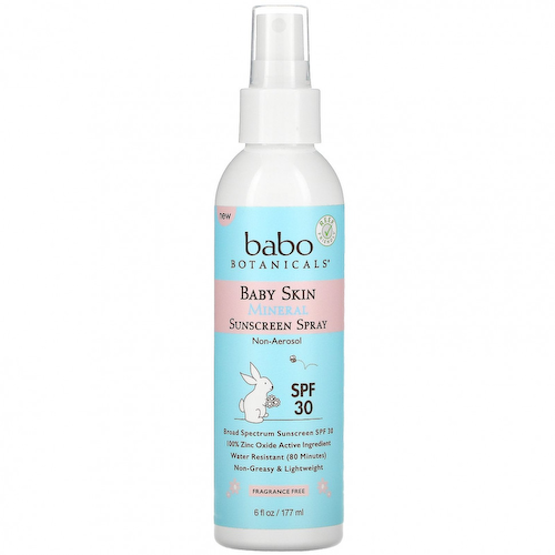 Babo Botanicals, Минеральный солнцезащитный спрей для детской кожи, SPF 30, без отдушек, 177 мл (6 жидк. Унций) #1