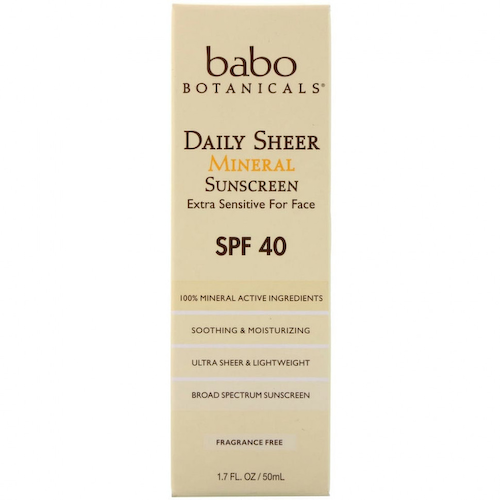 Babo Botanicals, прозрачное минеральное солнцезащитное средство для ежедневного применения, SPF 40, 1.7+, 50 мл (1,7 жидк. унции) #1