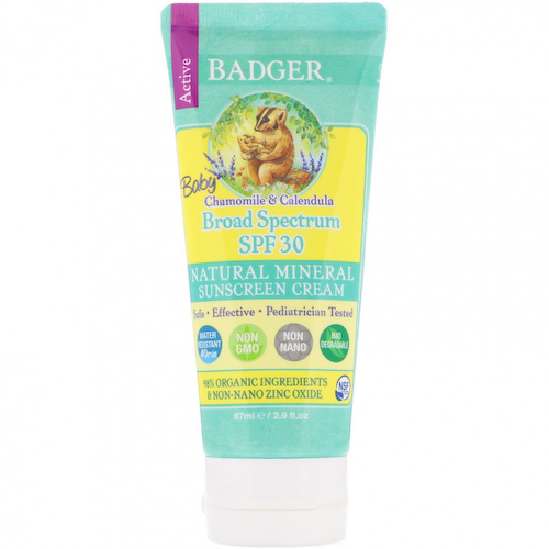 Badger Company, солнцезащитный крем для детей, SPF 30, PA+++, ромашка и календула, 87 мл (2,9 жидк. унции) #1