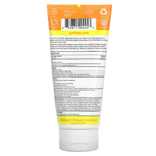 Think, Thinksport, солнцезащитное средство с SPF 50, для детей, 177 мл (6 жидк. унций) #1