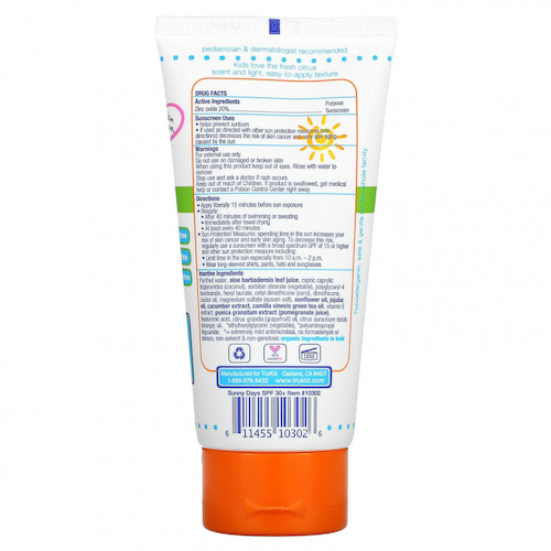 TruKid, Sunny Days, ежедневное солнцезащитное средство, SPF 30, светлый цитрус, 100 мл (3,4 жидк. Унции) #1