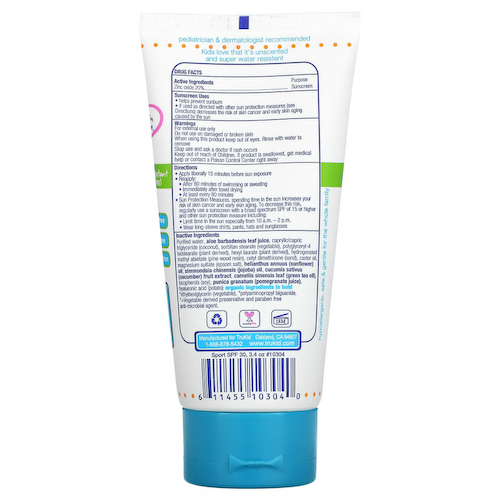TruKid, Sunny Days Sport, солнцезащитное средство, SPF 30, без запаха, 100 мл (3,4 жидк. Унции) #1