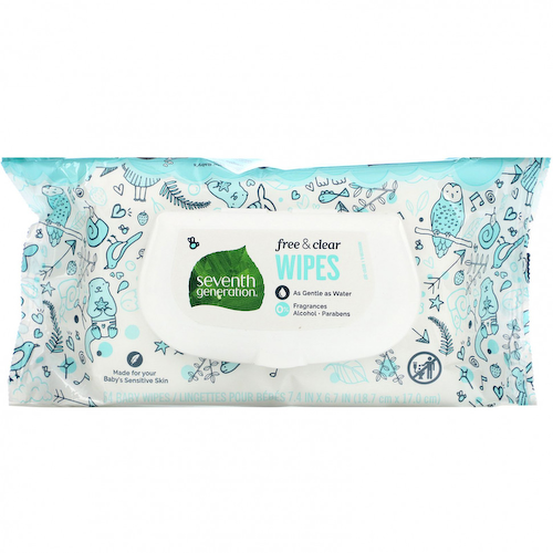 Seventh Generation, Baby Wipes, Free & Clear, 768 Wipes #1
