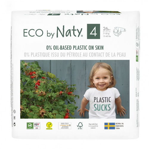 Naty, Подгузники для чувствительной кожи, размер 4, 15-40 фунтов (7-18 кг), 26 подгузников #1