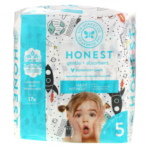 The Honest Company, Подгузники Honest, размер 5, 27+ фунтов, космические путешествия, 20 подгузников #1