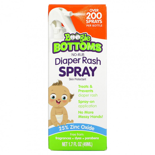 Boogie Wipes, No-Rub Diaper Rash Spray Fragrance-Free, 1.7 fl oz (49 ml) #1