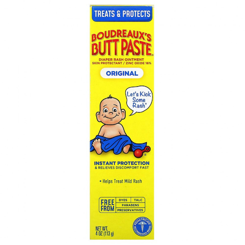Boudreaux's, Butt Paste, мазь от опрелостей, оригинальная, 113 г (4 унции) #1