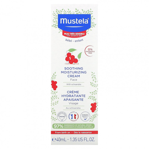 Mustela, Успокаивающий увлажняющий крем для лица с лимонником, без отдушек, 40 мл (1,35 жидк. Унции) #1
