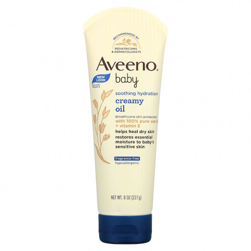 Aveeno, Baby, Успокаивающее увлажняющее сливочное масло, без отдушек, 8 унций (227 г) #1