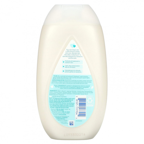 Johnson & Johnson, Cottontouch, лосьон для лица и тела для новорожденных, 400 мл (13,6 жидк. Унции) #1
