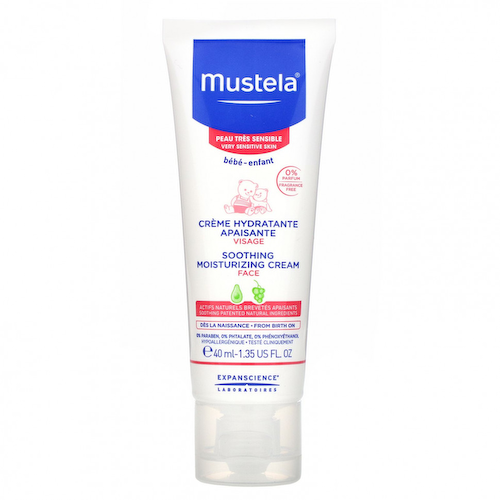Mustela, Baby, Успокаивающий увлажняющий крем для лица, 1,35 жидкой унции (40 мл) #1