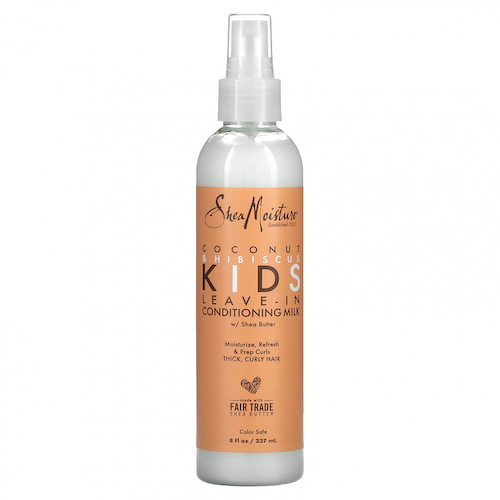 SheaMoisture, Несмываемое молочко-кондиционер для детей с маслом ши, для густых, вьющихся волос, кокоса и гибискуса, 237 мл (8 жидк. Унций) #1