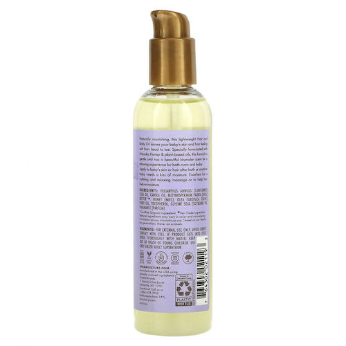 SheaMoisture, Для детей, ночное масло для волос и тела, мед манука и лаванда, 121 мл (4,1 жидк. Унции) #1