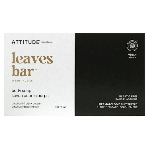 ATTITUDE, Leaves Bar, мыло для тела, пачули и черный перец, 113 г (4 унции) #1