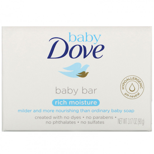 Dove, Baby Dove, Детское мыло, насыщенное влагой, 3,17 унции (90 г) #1