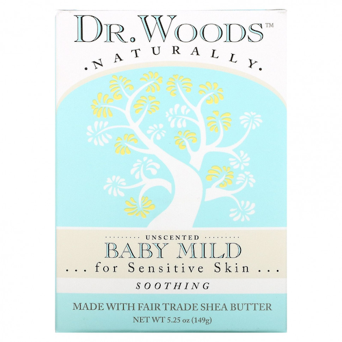 Dr. Woods, Мягкое детское мыло, успокаивающее, без запаха, 149 г (5,25 унции) #1