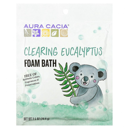 Aura Cacia, очищающая пена для ванны, эвкалипт, 70,9 г (2,5 унции) #1