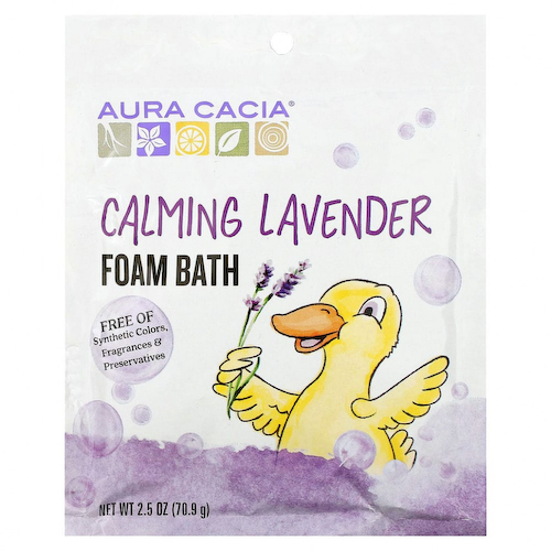 Aura Cacia, пена для ванны c расслабляющим эффектом, аромат лаванды, 70,9 г (2,5 унции) #1