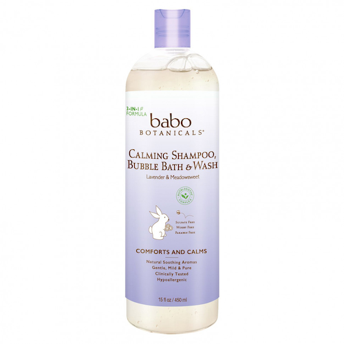 Babo Botanicals, успокаивающий шампунь, пена для ванн и мыло, лаванда и таволга, 450 мл (15 жидк. унций) #1