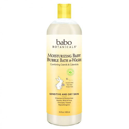 Babo Botanicals, Увлажняющее средство для умывания и ванной Baby Bubble Bath & Wash, календула с овсяным молоком, 15 ж. унц. (450 мл) #1