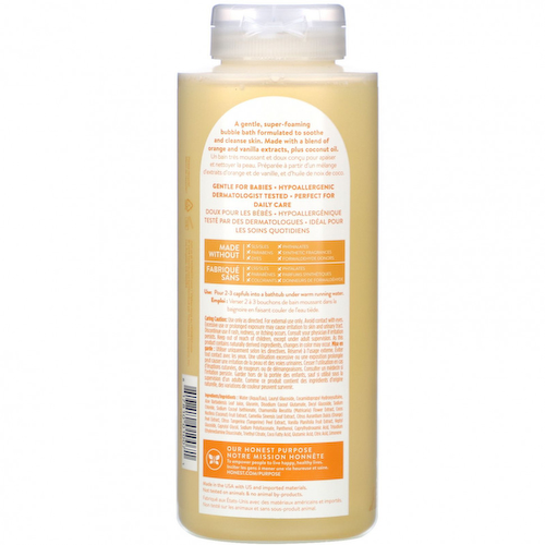 The Honest Company, Everyday Gentle Bubble Bath, Сладкий апельсин и ваниль, 12,0 жидких унций (355 мл) #1